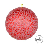 Load image into Gallery viewer, Red --- Drilled Crackle Finish Ball Ornament -- Various Sizes by Vickerman®
