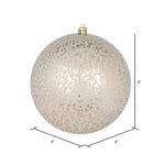 Load image into Gallery viewer, Champagne --- Drilled Crackle Finish Ball Ornament -- Various Sizes by Vickerman®
