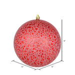 Load image into Gallery viewer, Red --- Drilled Crackle Finish Ball Ornament -- Various Sizes by Vickerman®
