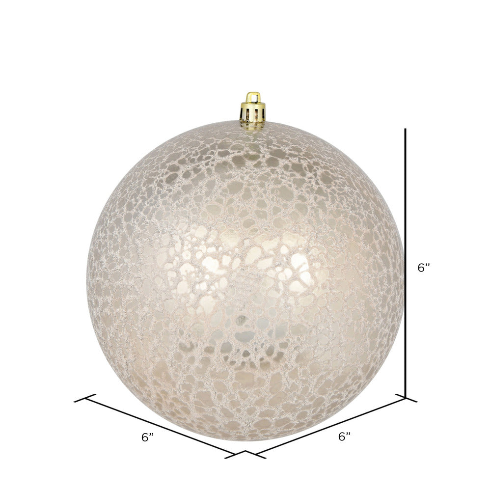 Champagne --- Drilled Crackle Finish Ball Ornament -- Various Sizes by Vickerman®