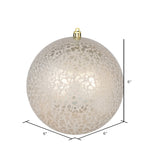 Load image into Gallery viewer, Champagne --- Drilled Crackle Finish Ball Ornament -- Various Sizes by Vickerman®
