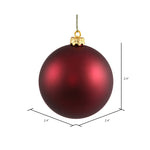 Load image into Gallery viewer, Wine --- Matte Finish - Ball Ornament -- Various Sizes by Vickerman®
