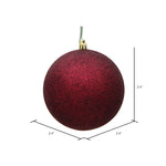 Load image into Gallery viewer, Burgundy --- Glitter Finish - Ball Ornament -- Various Sizes by Vickerman®

