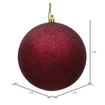 Load image into Gallery viewer, Burgundy --- Glitter Finish - Ball Ornament -- Various Sizes by Vickerman®
