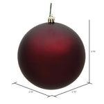 Load image into Gallery viewer, Burgundy --- Matte Finish - Ball Ornament -- Various Sizes by Vickerman®
