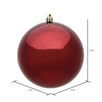 Load image into Gallery viewer, Burgundy --- Shiny Finish - Ball Ornament -- Various Sizes by Vickerman®
