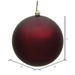 Load image into Gallery viewer, Burgundy --- Matte Finish - Ball Ornament -- Various Sizes by Vickerman®
