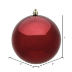 Load image into Gallery viewer, Burgundy --- Shiny Finish - Ball Ornament -- Various Sizes by Vickerman®
