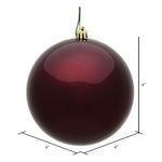 Load image into Gallery viewer, Burgundy --- Candy Finish - Ball Ornament -- Various Sizes by Vickerman®
