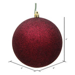 Load image into Gallery viewer, Burgundy --- Glitter Finish - Ball Ornament -- Various Sizes by Vickerman®
