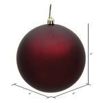 Load image into Gallery viewer, Burgundy --- Matte Finish - Ball Ornament -- Various Sizes by Vickerman®
