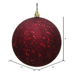 Load image into Gallery viewer, Burgundy --- Sequin Finish - Ball Ornament -- Various Sizes by Vickerman®
