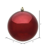 Load image into Gallery viewer, Burgundy --- Shiny Finish - Ball Ornament -- Various Sizes by Vickerman®
