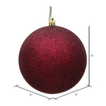Load image into Gallery viewer, Burgundy --- Glitter Finish - Ball Ornament -- Various Sizes by Vickerman®
