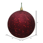 Load image into Gallery viewer, Burgundy --- Sequin Finish - Ball Ornament -- Various Sizes by Vickerman®
