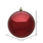 Load image into Gallery viewer, Burgundy --- Shiny Finish - Ball Ornament -- Various Sizes by Vickerman®
