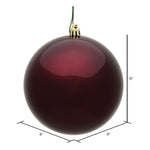 Load image into Gallery viewer, Burgundy --- Candy Finish - Ball Ornament -- Various Sizes by Vickerman®
