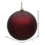Load image into Gallery viewer, Burgundy --- Matte Finish - Ball Ornament -- Various Sizes by Vickerman®
