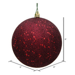 Load image into Gallery viewer, Burgundy --- Sequin Finish - Ball Ornament -- Various Sizes by Vickerman®
