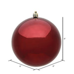 Load image into Gallery viewer, Burgundy --- Shiny Finish - Ball Ornament -- Various Sizes by Vickerman®
