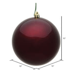 Load image into Gallery viewer, Burgundy --- Candy Finish - Ball Ornament -- Various Sizes by Vickerman®
