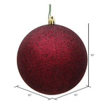 Load image into Gallery viewer, Burgundy --- Glitter Finish - Ball Ornament -- Various Sizes by Vickerman®
