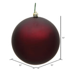 Load image into Gallery viewer, Burgundy --- Matte Finish - Ball Ornament -- Various Sizes by Vickerman®
