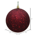 Load image into Gallery viewer, Burgundy --- Sequin Finish - Ball Ornament -- Various Sizes by Vickerman®

