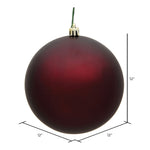 Load image into Gallery viewer, Burgundy --- Matte Finish - Ball Ornament -- Various Sizes by Vickerman®
