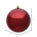 Load image into Gallery viewer, Burgundy --- Shiny Finish - Ball Ornament -- Various Sizes by Vickerman®

