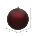 Load image into Gallery viewer, Burgundy --- Matte Finish - Ball Ornament -- Various Sizes by Vickerman®
