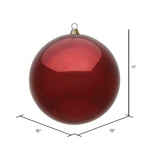 Load image into Gallery viewer, Burgundy --- Shiny Finish - Ball Ornament -- Various Sizes by Vickerman®
