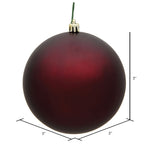Load image into Gallery viewer, Burgundy --- Matte Finish - Ball Ornament -- Various Sizes by Vickerman®
