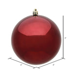 Load image into Gallery viewer, Burgundy --- Shiny Finish - Ball Ornament -- Various Sizes by Vickerman®
