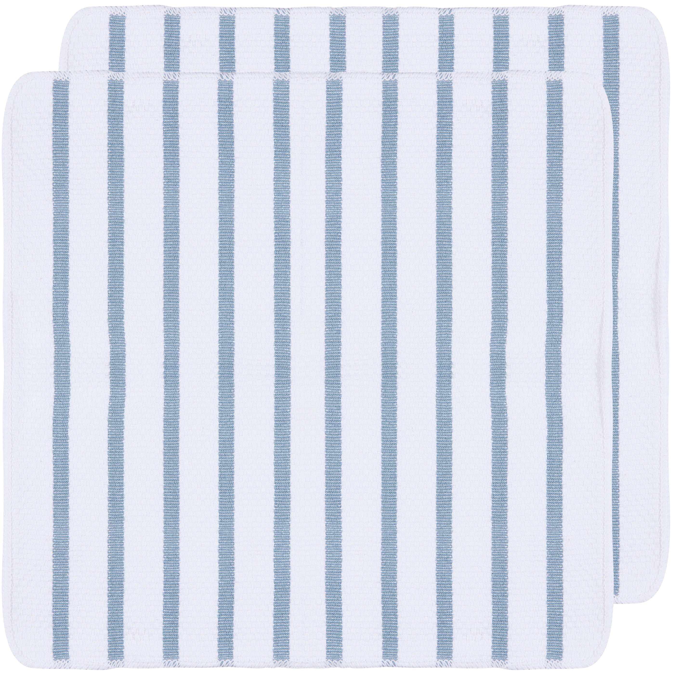 (White / Slate Blue) - Basketweave Dishcloths, Set of 2  by Now Designs®