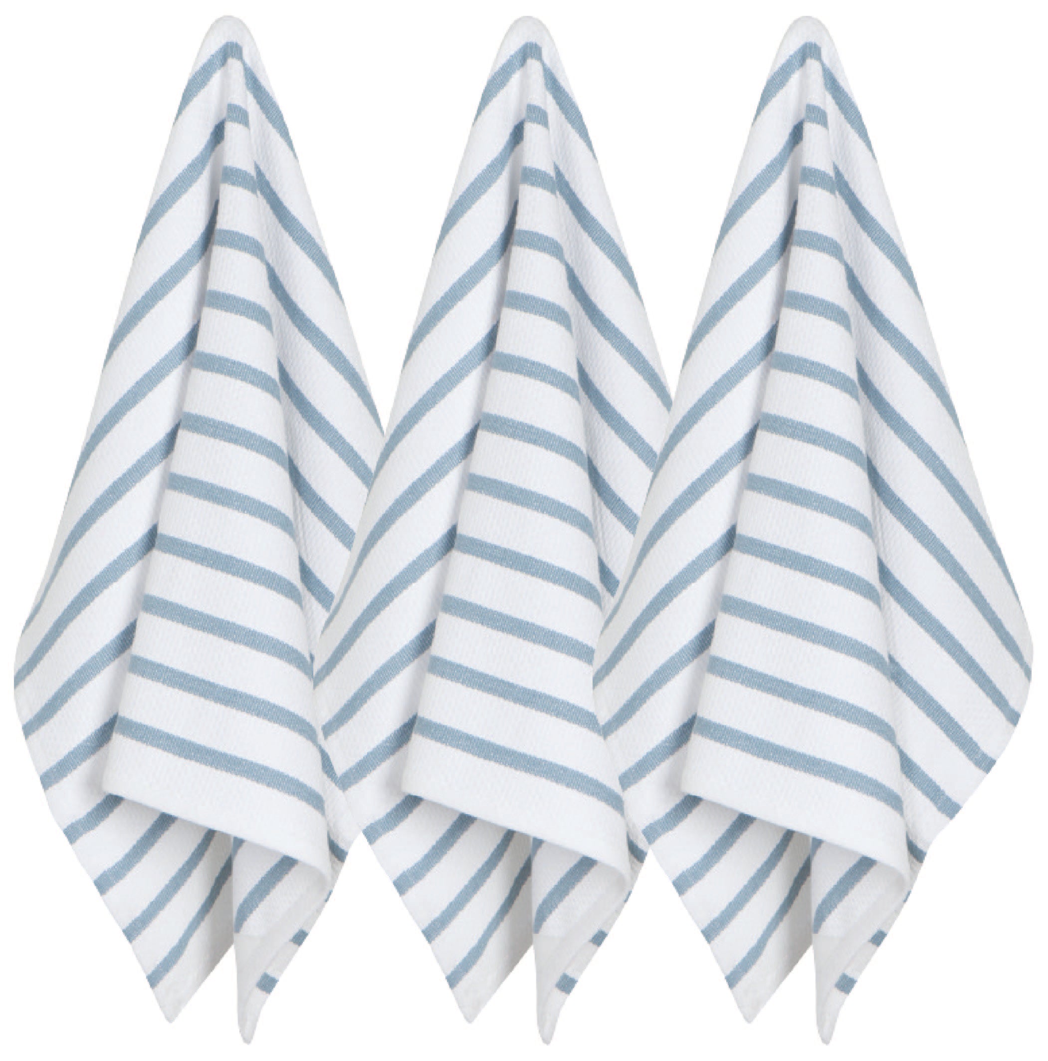 (White /Slate Blue) Basketweave Dishtowels by Now Designs®