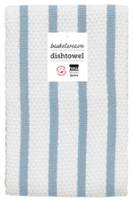 Load image into Gallery viewer, (White /Slate Blue) Basketweave Dishtowels by Now Designs®
