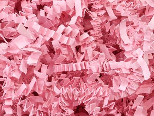 Crinkle Cut Paper --- 8 oz Bag --- Pink Color