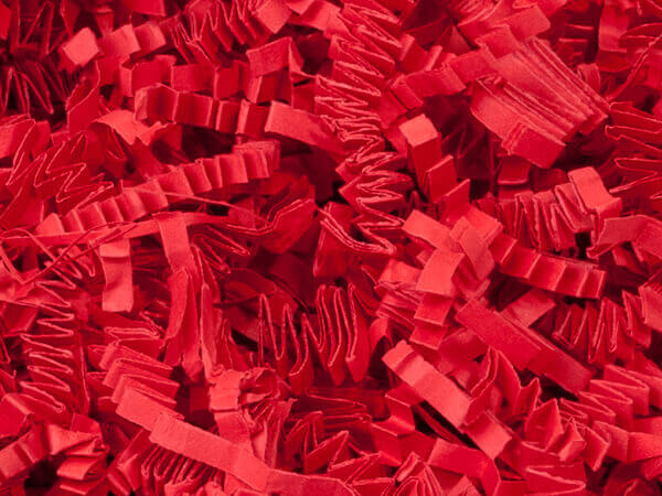 Crinkle Cut Paper --- 8 oz Bag --- Red Color