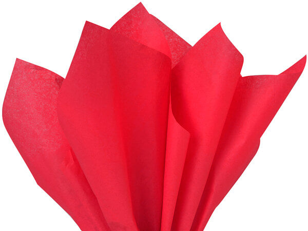 Tissue Paper Pack --- 24 sheets --- 20 in x 30 in --- Red Color