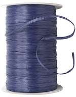 Load image into Gallery viewer, Premium - Matte Finish Raffia Ribbon --- 1/4in x 100 yards --- Navy Color
