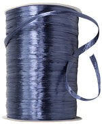 Load image into Gallery viewer, Premium - Pearl Finish Raffia Ribbon --- 1/4in x 100 yards --- Navy Color
