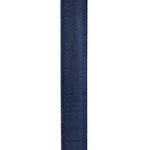 Load image into Gallery viewer, Close-up front view of the Florist Basics Navy Dupioni wired ribbon showing its elegant faux silk slub texture and color-matched stitched wired edges.
