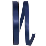 Load image into Gallery viewer, Double Face Satin Ribbon -- Navy Color --- Various Sizes
