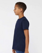 Load image into Gallery viewer, Youth Cotton Fine Jersey T-Shirt -- Navy
