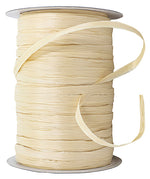Load image into Gallery viewer, Premium - Matte Finish Raffia Ribbon --- 1/4in x 100 yards ---  Oatmeal Color
