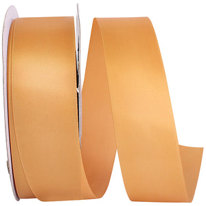 Double Face Satin Ribbon -- Old Gold Color --- Various Sizes