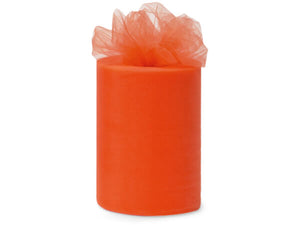 Premium Tulle Rolls - Various Sizes -- Orange Color