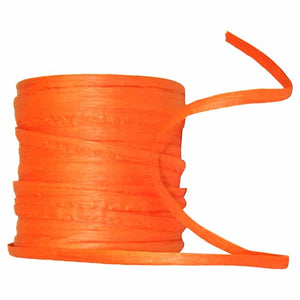Paper Raffia Ribbon --- 1/4in x 100 yards --- Orange Color