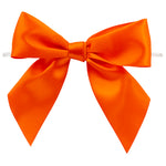 Load image into Gallery viewer, Satin Twist Tie Bows -- Various Sizes --- 100 or 50 Pieces p/pack,  Orange
